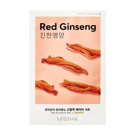 Missha Vyživující plátýnková pleťová maska Red Ginseng (Airy Fit Sheet Mask) 19 g