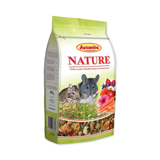 Avicentra Krmivo NATURE činčila a osmák 850 g