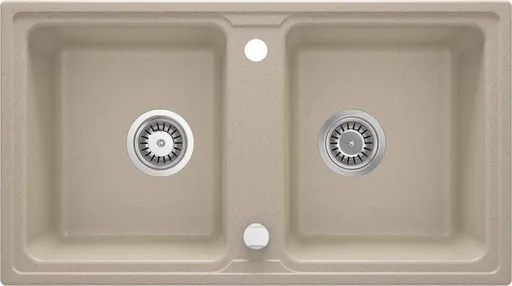 DEANTE Zorba sandy Granitový dřez, 2 bowl ZQZ_7203