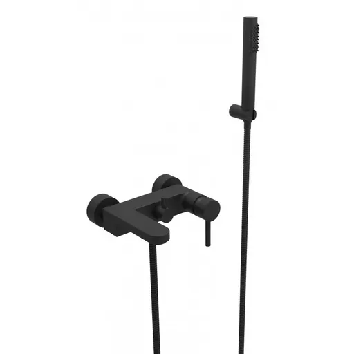 BESCO Nástěnná vanová baterie DECCO Černá s příslušenstvím BABWDSCZ