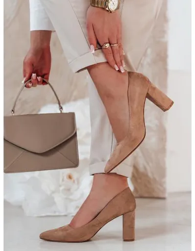 Dámské lodičky na podpatku STELMI khaki