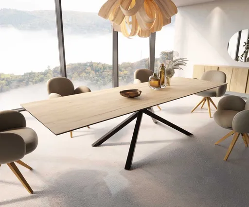 Jídelní stůl Edge 300x100 keramika Laminam® Sabbia křížová