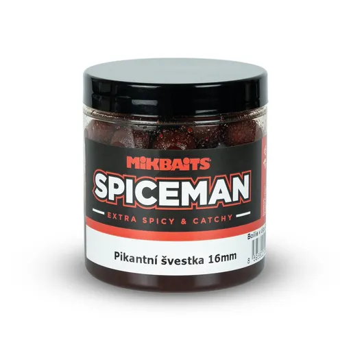 Mikbaits Boilie v dipu Spiceman 250ml - Pikantní Švestka 16mm,Mikbaits Boilie v dipu Spiceman 250ml - Pikantní Švestka 16mm