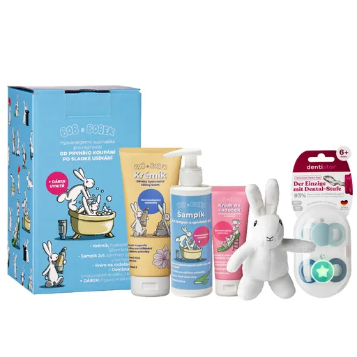 Bob a Bobek "Baby Blue", kosmetická dárková sada pro miminko (6+ měsíců) + dárek zdarma