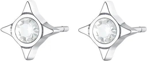 S'Agapõ Ocelové náušnice s čirými krystaly CLICK SCK48