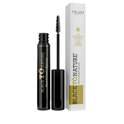Tolure Cosmetics Řasenka pro růst řas Black To Nature (Boost & Growth Mascara) 8,5 ml Black