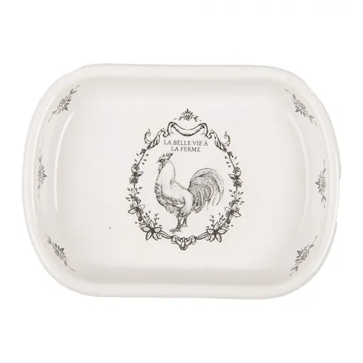 Keramická mýdlenka s kohoutem La Belle Vie - 13*10*3 cm Clayre & Eef