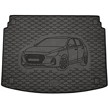 ACI HYUNDAI i30, 17- gumová vložka černá do kufru s ilustrací vozu (HB-dolní poloha) (8254X03C)