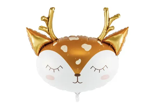 PartyDeco Fóliový vánoční balón - Jelen 73 x 64 cm