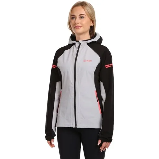 KILPI BALEO Dámská softshellová běžecká bunda, šedá, velikost