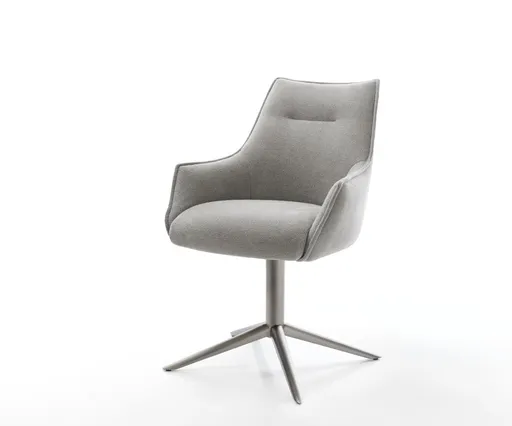 Jídelní židle Alja-Flex s područkami potahová látka Měkký šedá