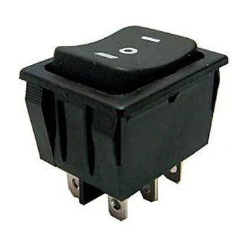 Přepínač kolébkový   3pol./6pin  (ON)-OFF-(ON) 250V/15A černý