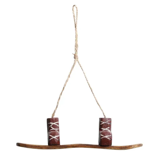 Hnědo-višňová vánoční ozdoba Snowboard Vintage - 5*3*17 cm  52056933