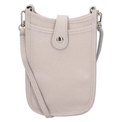 Dámská kožená kabelka na mobil a doklady Italia Limma - světle šedá