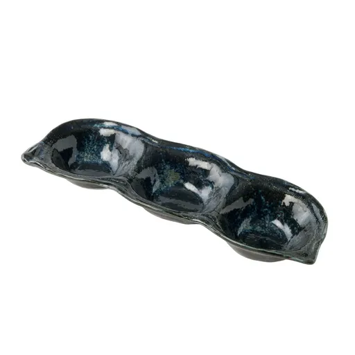 Miska na omáčku TRIPLE POD 3 x 40 ml, modrá, keramika, MIJ