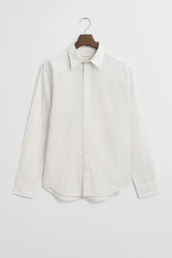 KOŠILE GANT REG MICRO PRINT SHIRT EGGSHELL