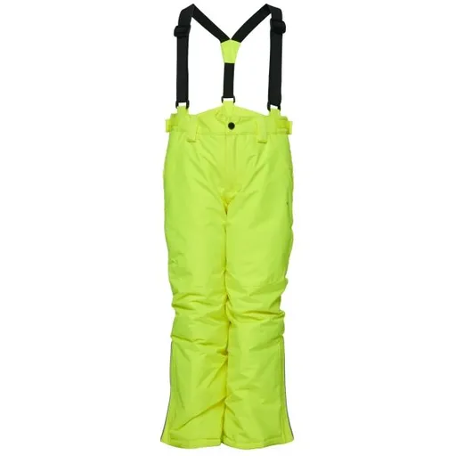 LOAP CUBOR Dětské lyžařské kalhoty, reflexní neon, velikost 134-140