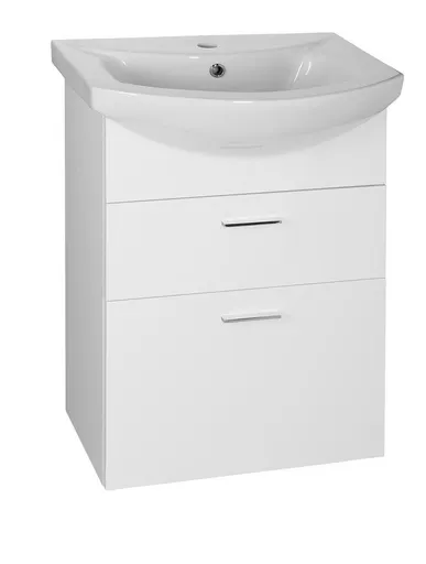 AQUALINE ZOJA umyvadlová skříňka šuplíková 50,8x74x29,9cm, bílá 51051A