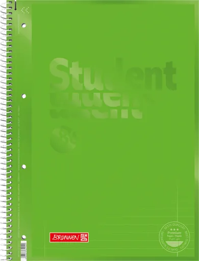 Student blok A4 CC, zelený, linka, 80listů, 90g