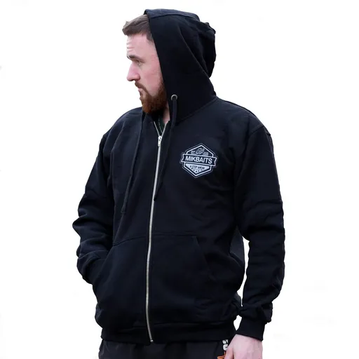 Mikbaits Rybářská Mikina Fans Team černá s kapucí - L,Mikbaits Rybářská Mikina Fans Team černá s kapucí - L