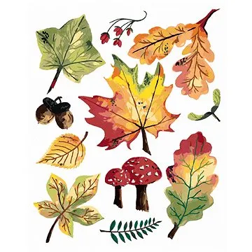 Zuty - Malování podle čísel - PODZIMNÍ LISTÍ (ALEXANDRIA GILBERT), 80x100 cm, vypnuté plátno na rám (HRAmmb07495nad)