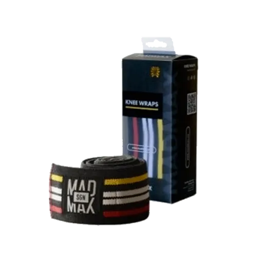 MadMax Elastická bandáž kolene omotávací MFA292 - černá