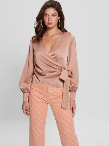 Guess dámská růžová košile W3RH26WEFC2 M