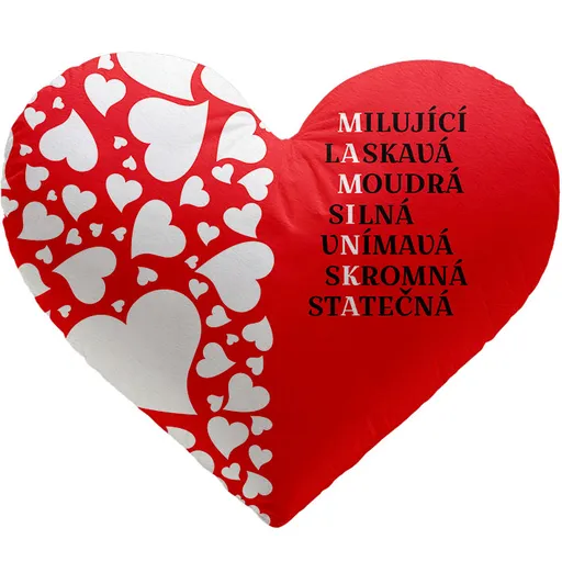 Polštářek srdcový - Maminka tajenka