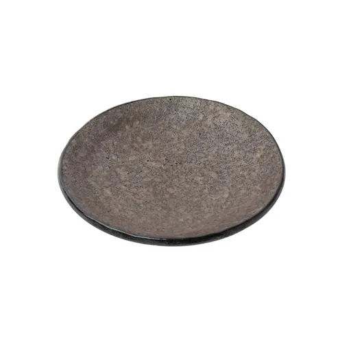 Dezertní talíř EARTH 13 cm, hnědá, keramika, MIJ