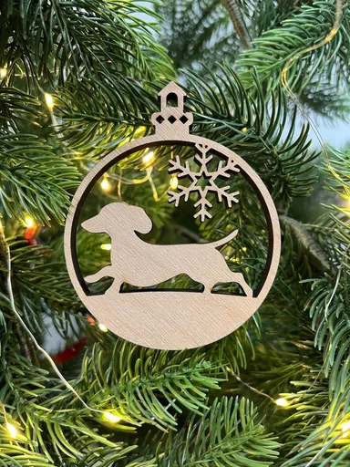 Vsepropejska Vánoční baňka s jezevčíkem – ozdoba na stromeček Typ: Baňka 7