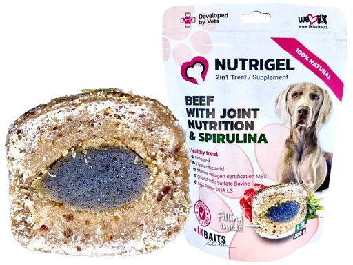 LK Baits Pet Pamlsek Nutrigel Dog Hovězí s kloubní výživou a spirulinou - L-XL 200g,LK Baits Pet Pamlsek Nutrigel Dog Hovězí s kloubní výživou a spiru