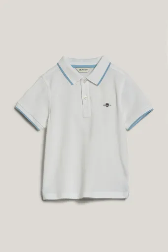 POLOKOŠILE GANT STRIPED POLO PIQUE RUGGER WHITE