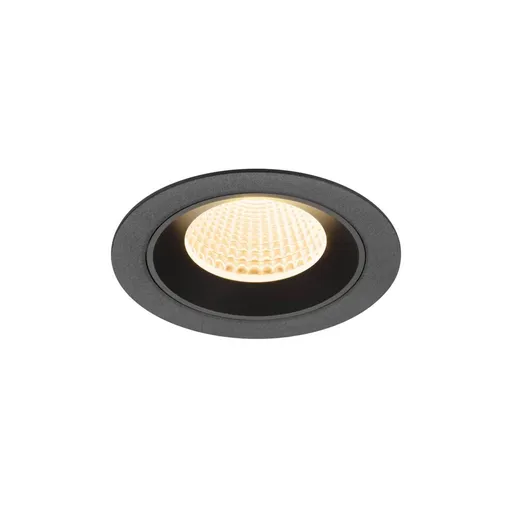 BIG WHITE (SLV) NUMINOS M Stropní vestavné svítidlo, 2700 K, 40°, IP20, kulaté, černé 1009598