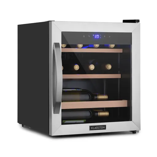 Klarstein Vinetage 12 Uno, vinotéka, 46 l, 12 lahví, 4-18°C, 40 dB, sklo