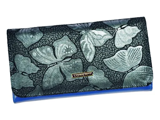 Dámská kožená peněženka Lorenti Nicol - modro-stříbrná