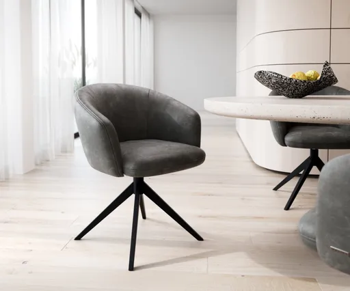 Otočná židle Caja-Flex s područkami křížová podnož široká kov