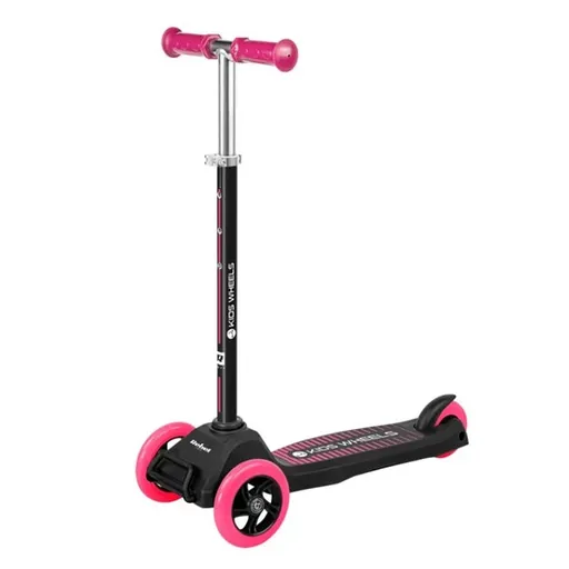 Koloběžka REBEL Kids Wheels Pink - rozbaleno - poškozený obal