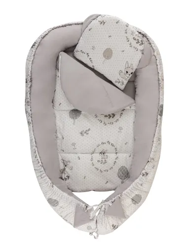 Bomimi HAGI Hnízdečko s polštářkem soft, KOLOUŠEK šedá