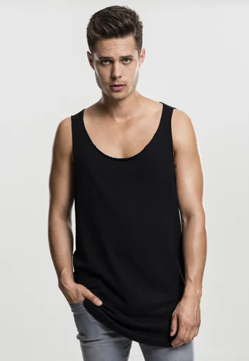 Urban Classics Long Shaped Open Edge Loose Tank black - S