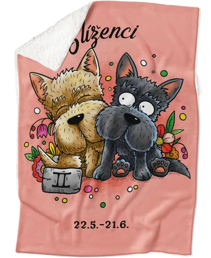 Deka Psí znamení – blíženci (Podšití beránkem: ANO)