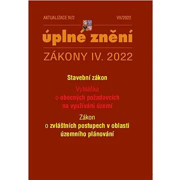 Aktualizace IV/2 2022 – stavební zákon, územní plánování (9771802835114)