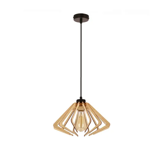 Závěsná lampa Eco 6 1x40 E27 dřevěné stínidlo