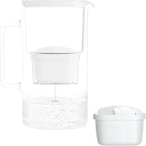 Wessper Skleněná konvice AquaMax D2 3,3 l, bílá + 1 filtr