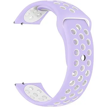 Eternico Sporty Universal Quick Release 22mm Pure White and Purple     (AET-U22SP-WhPu)