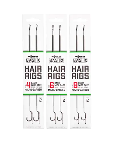 Korda Návazec Basix Hair Rigs Wide Gape 2ks,Korda Návazec Basix Hair Rigs Wide Gape 2ks
