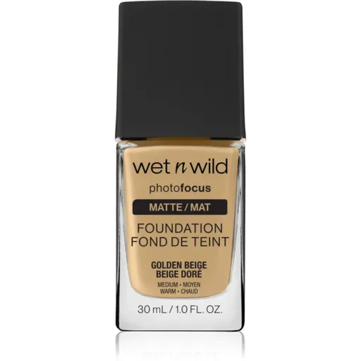 Wet n Wild PhotoFocus matující fluidní make-up odstín Golden Beige 30 ml