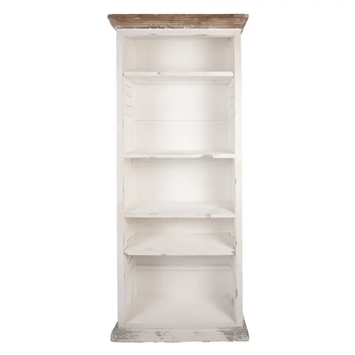 Bílá antik dřevěná knihovna Christiane - 80*36*195 cm Clayre & Eef