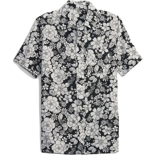 GAP SS LINEN Chlapecká košile, černá, velikost