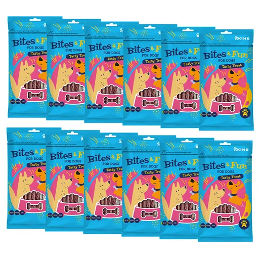 Akinu BITES & FUN Jehněčí sendvič pamlsek pro psy 10 x 85 g