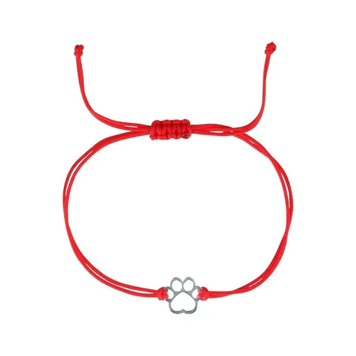 Evolution Group - Pavona Červený kabala náramek s psí tlapkou 13058.3 red